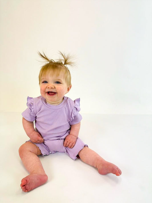 Purple Frill Romper