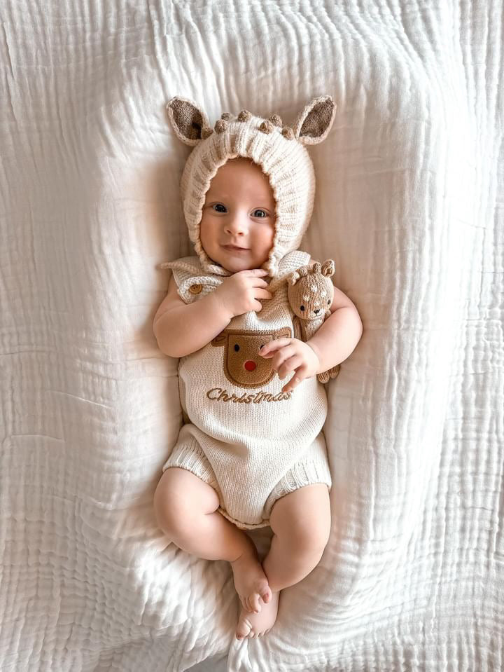 Reindeer Knit Romper