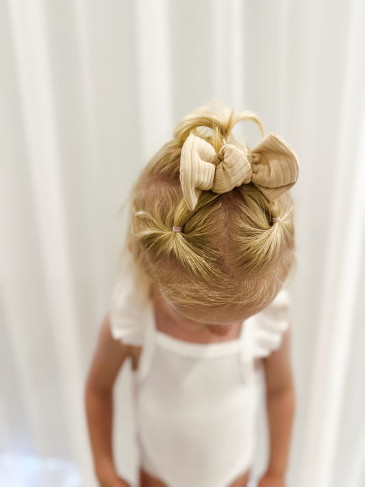 Beige Mini Bow