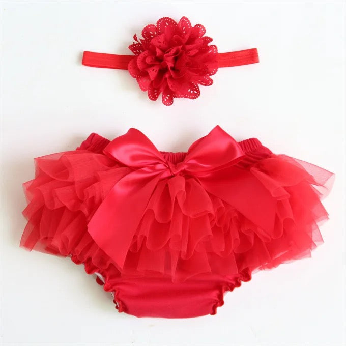 Red Ruffle Bummies