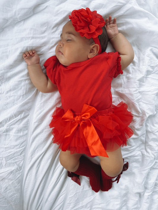 Red Ruffle Bummies